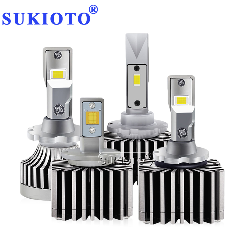 

SUKIOTO 2PCS 2020 New D1S Canbus LED Headlight D2S D3S D4S 100W/Pair 20000LM Non-Destructive Installation D5S D8S Car LED Bulbs