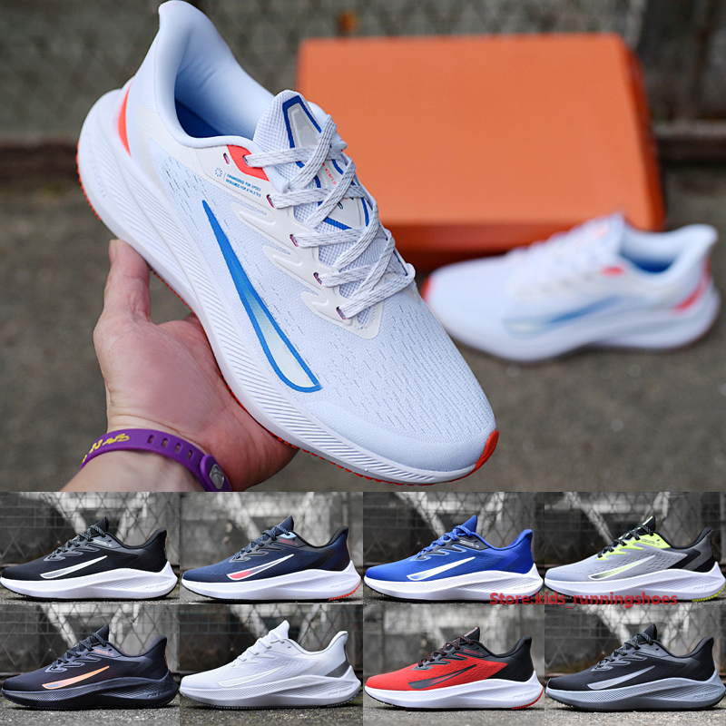 

Zoom Winflo 7 Running Shoes For Men 2020 Pegasus Designer White Racer Blue Light Smoke Grey Black Volt University Red Sneakers Size 40-45, C05 light smoke grey black volt white