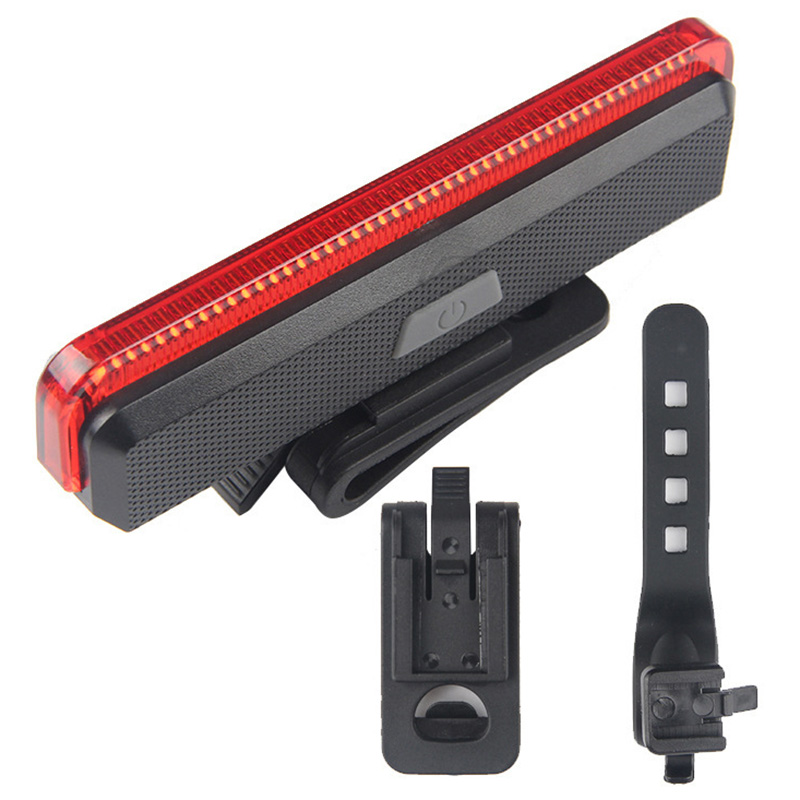 

ELOS-Bicycle Tail Light Bicycle Rear Warning Light Long Strip Cob Tail Waterproof Warning Backpack Battery