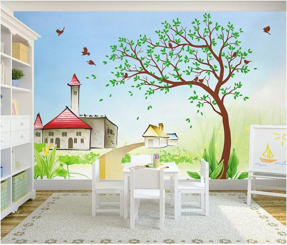 

3d wallpaper wall stickers custom photo Homeland Cartoon Pattern Wallpaper Wall Sticker Carpet Floor Mat Back3d wallpaper for walls, Non woven
