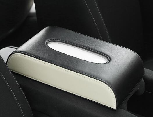 

Car Tissue Box PU Leather Armrest Type Tissue Boxes Napkin Holder Auto Interior Accessories