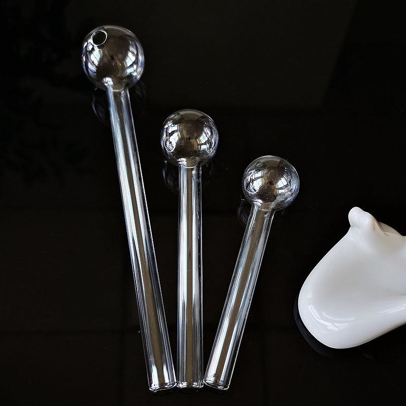 

6 Inch Clear Pyrex Oil Burner Pipe Thick Glass Tube Nail 30mm OD Ball For Water Smoking Pipe Tobacco Smoking Accessories