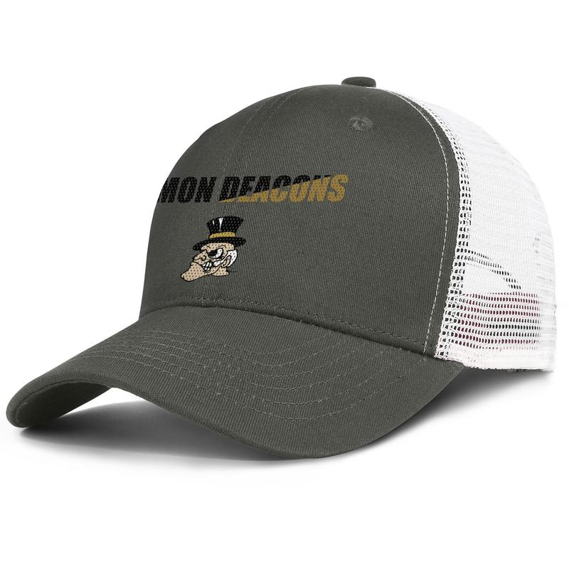 

Wake Forest Demon Deacons basketball wordmark Mesh logo for men and women adjustable trucker meshcap designer sports custom stylish old, Blue;gray