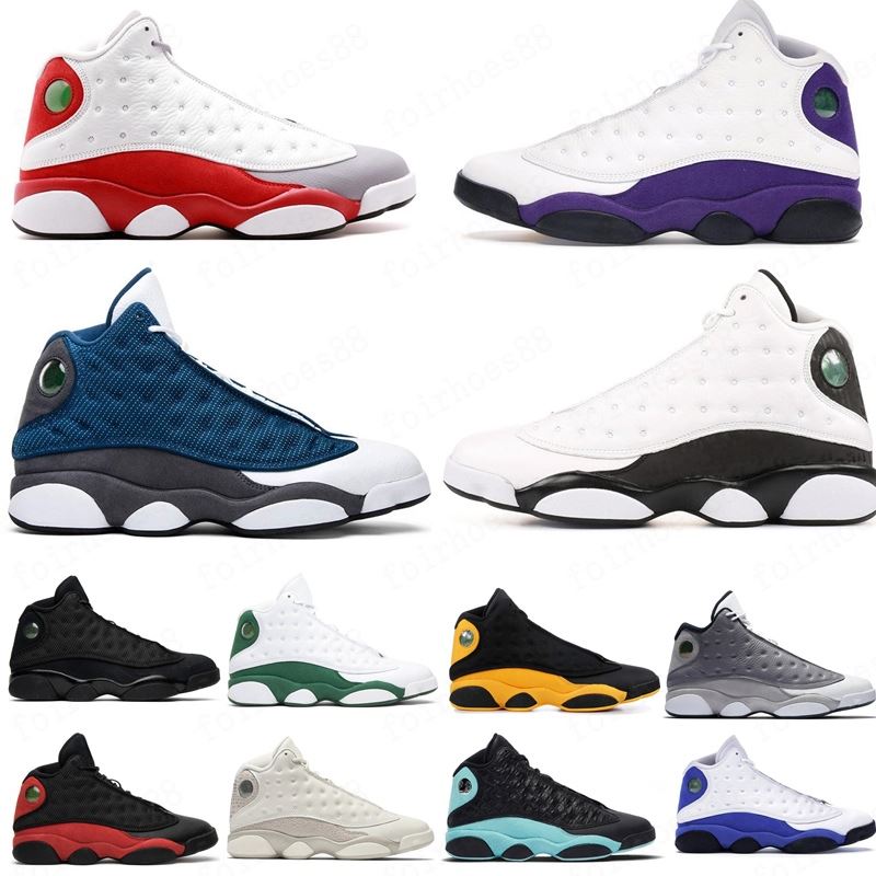 

Reverse He Got Game 13s mens women basketball shoes 13 Island Green Black cat Bred Court Purple Hyper Royal men sports sneakers