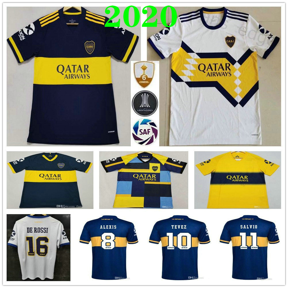 

2020 2021 Boca Juniors Soccer Jersey ABILA REYNOSO DE ROSSI SALVIO MARADONA ALEXIS MOURA Custom Home Away Adult Kids Youth Football Shirt, Black;yellow