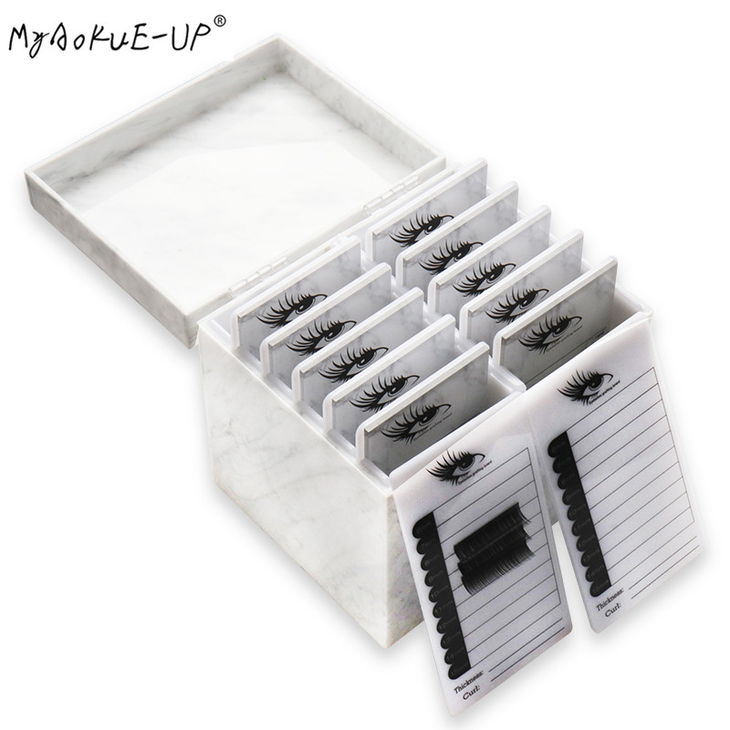 

5/10 Layers Eyelash Storage Box 4 Colors Makeup Organizer Eyelash Glue Pallet Lashes Holder Grafting Extension Tool