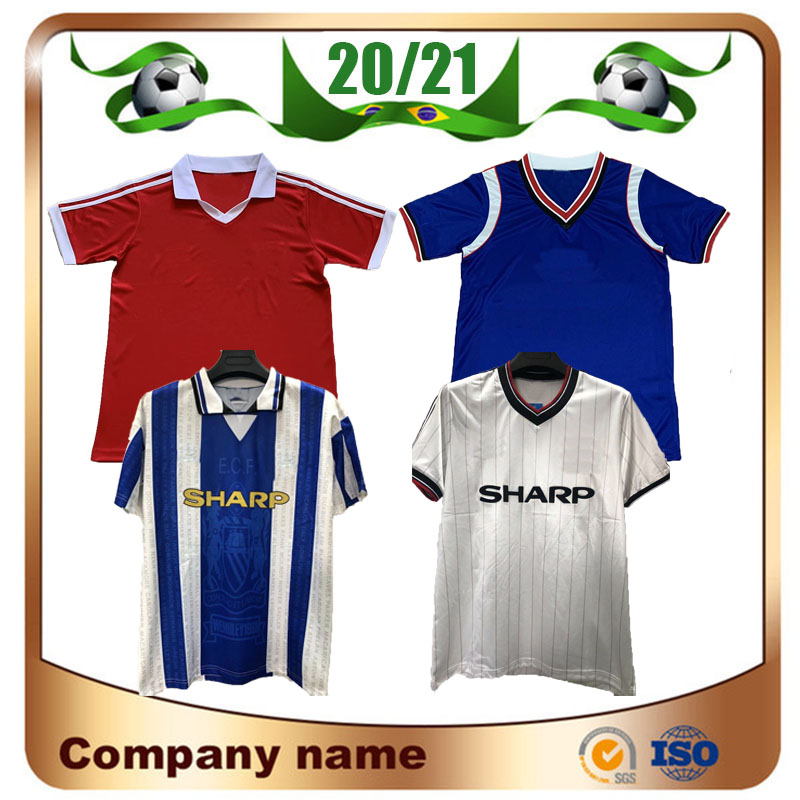 

1983 away Retro Edition United white Soccer Jersey 1984 1980 Manchester Home Red Soccer Shirt 94/96 UCL final match utd Football uniform, 1984 away