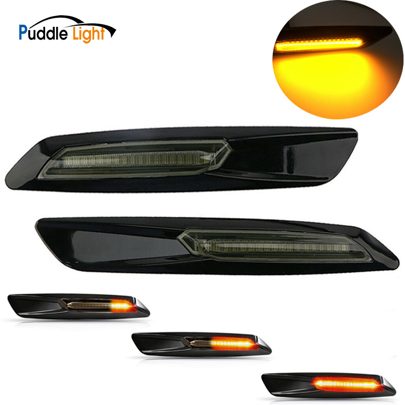 

2PCS Led Dynamic Side Marker Turn Signal Light Sequential Blinker Light For 3/5Series E61 E60 E90 E91 E92 E93 Seiten Blinker, As pic