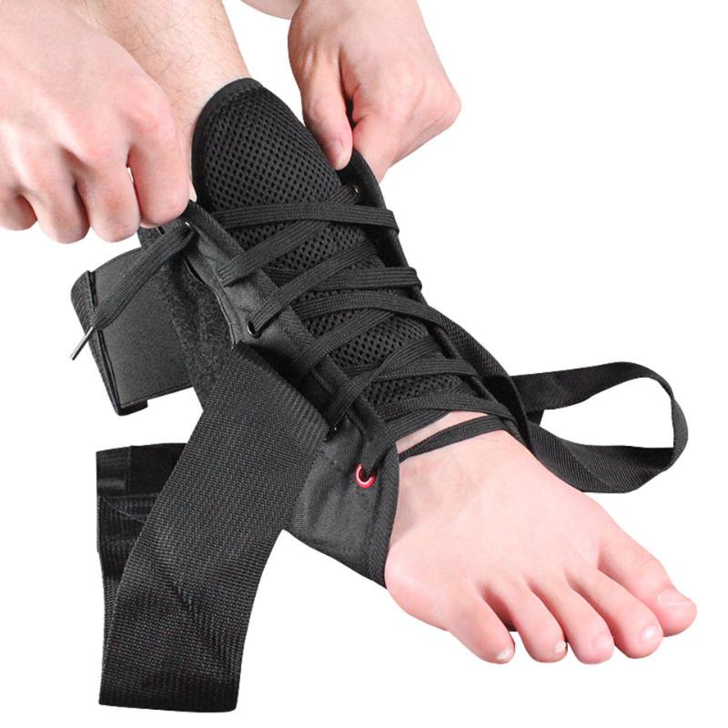 

1PCS Ankle Brace Support Sports Adjustable Lace Up Ankle Stabilizer Straps for Sprained Foot Compression Socks Sleeve Protector, Black