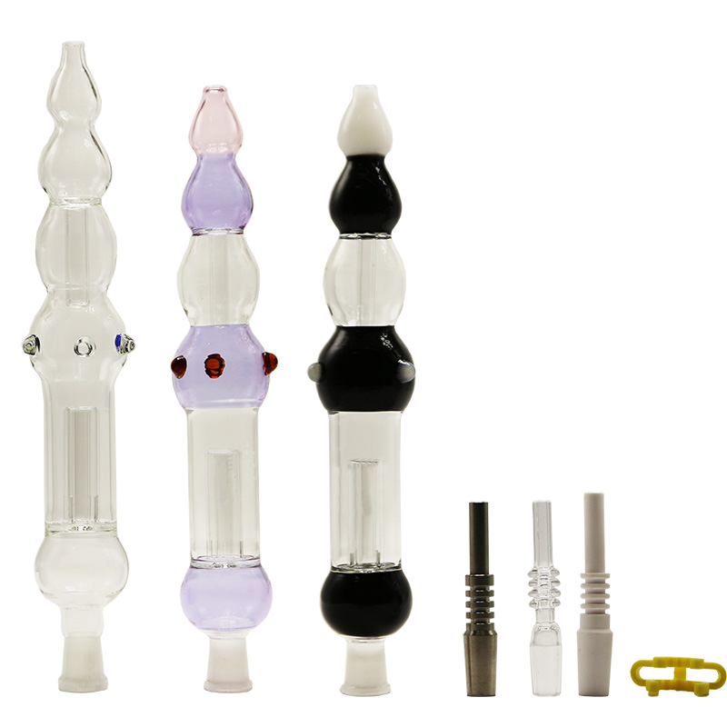 Headshop999 CSYC NC013 Hookah Smoking Pipes About 26.5cm Length Tube Titanium Quartz Ceramic Nail 14mm Concentrate Glass Water Pipe Dab Rig Bong-image-396435830