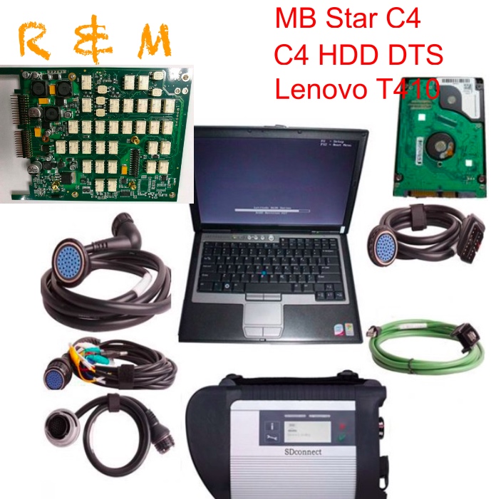

MB star c4 SD Connect compact 4 star diagnosis c4 full chip with 2020.06 HDD DTS Vediamo with lenovo T410 laptop ready to use