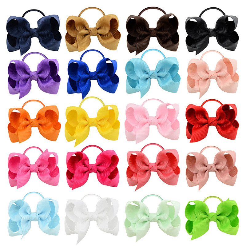 

20 Colors 3.5 Inch Hair Tie Rope Hair Band Princess Boutique Grosgrain Hair Accessories