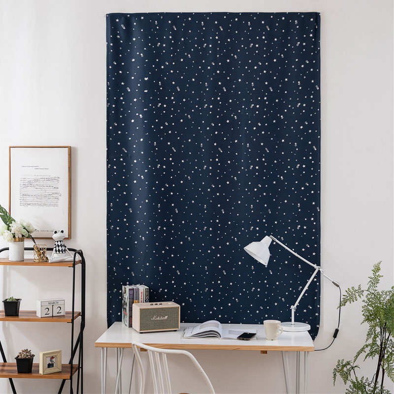 

Modern Window Curtains For Living Room Bedroom Hot Silver Stars Blackout Curtains Beige Blue Green Navy Pink Panel Drapes