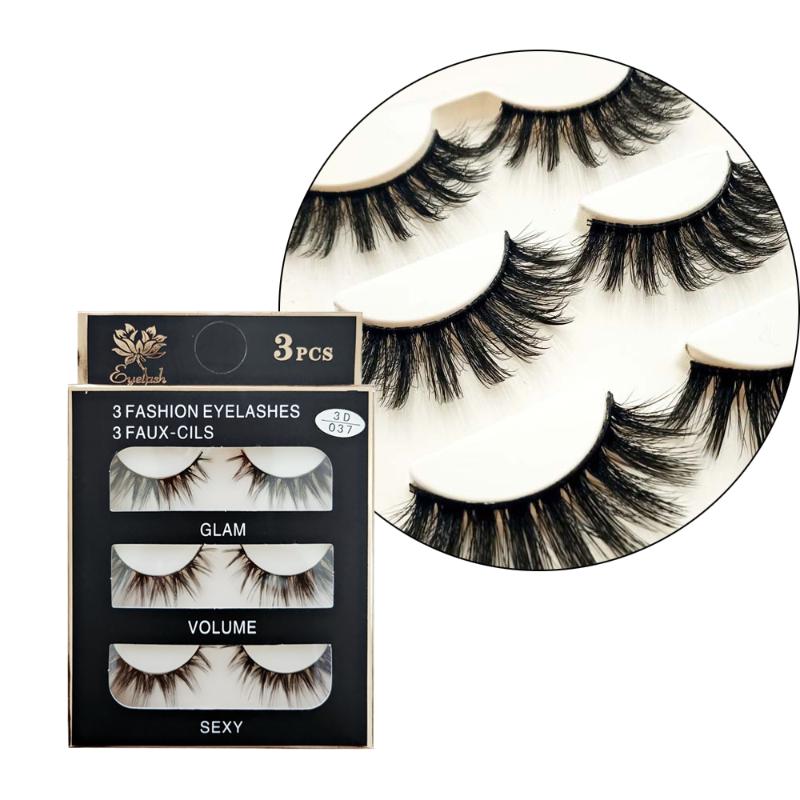 

New Fashion Style 3 Pairs Of False Eyelashes Are Handmade To Lengthen Eyelashes At The End Of Eyes Clios postios zsmw