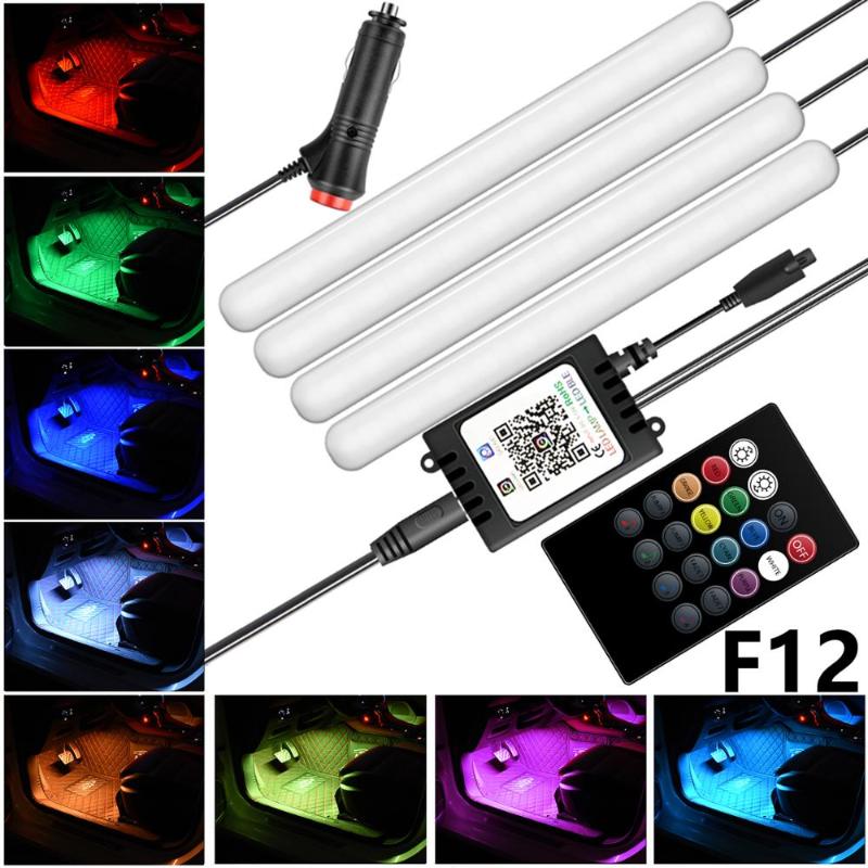 

Ambient Light Car With USB Cigarette Lighter Backlight Music Control App RGB Auto Interior Decorative Atmosphere Foot Led Lamp