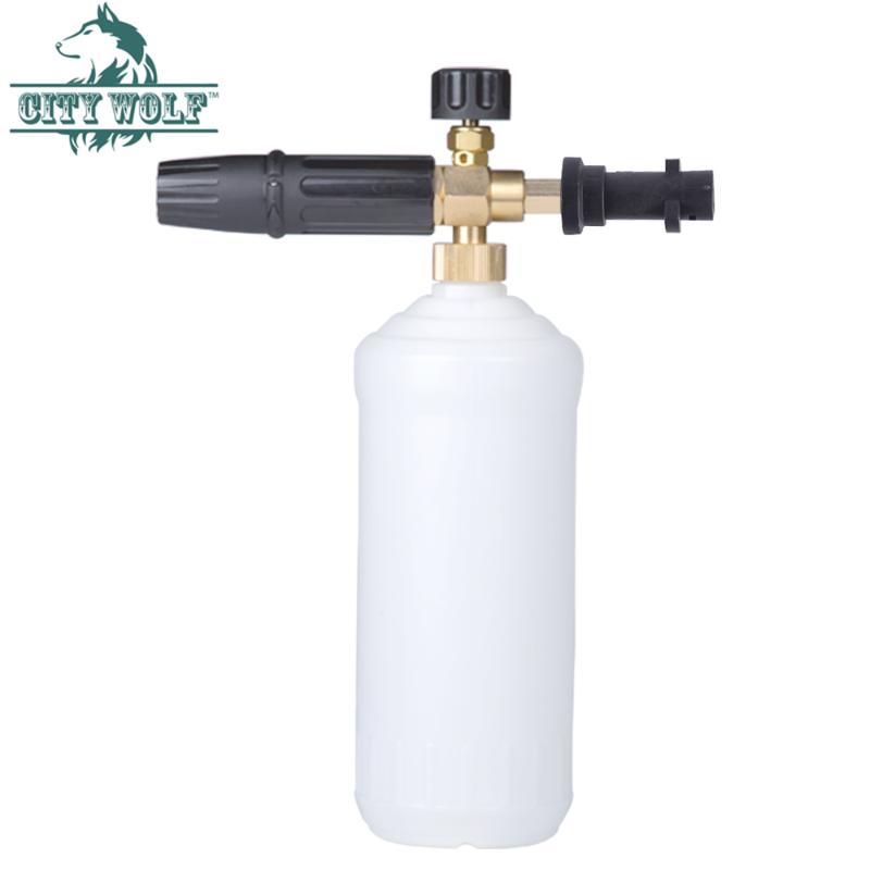 

City Wolf wholesale car washer foam cannon brass snow foam lance deck soap bottle for Karcher high pressure washer