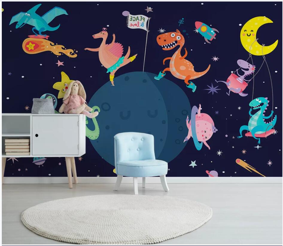 

3d wallpaper custom photo mural on the wall Hand drawn space universe animal children's home decor living room photo wallpaper for walls 3 d, Non-woven