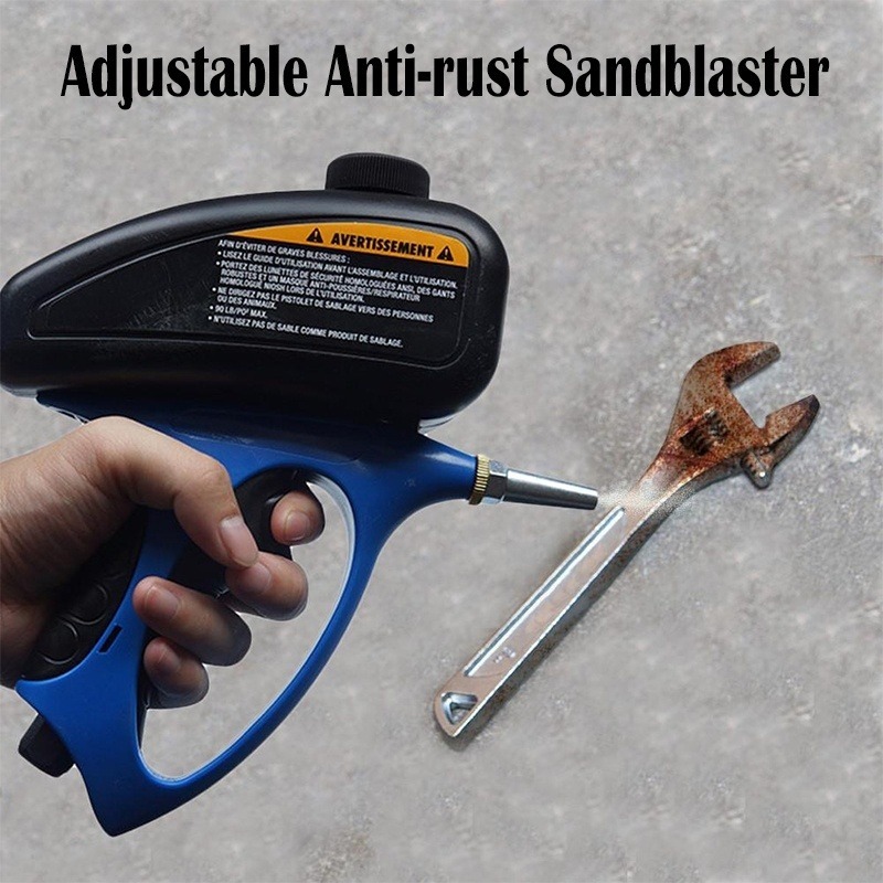 

Adjustable Anti-rust Sandblaster Handheld Pneumatic Sand Blasting Machine Glass Tombstone Sprayer with Small Nozzle
