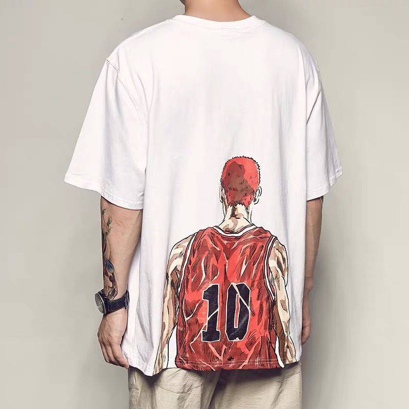 

Slamdunk T shirt Men Slam Dunk Rukawa maple cartoon clothing breathable Short T-shirt surrounding clothes Tshirt Streetwear