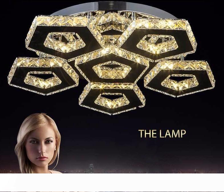 

Fashion new led crystal Chandeliers led lamps stainless steel living room lamps Chandelier High-power led lustre light Chandelie LLFA