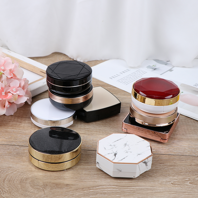 

15ml Empty DIY Air Cushion Puff Box BB Cream Container Dressing Case with Air Cushion Sponge Puff and Mirror