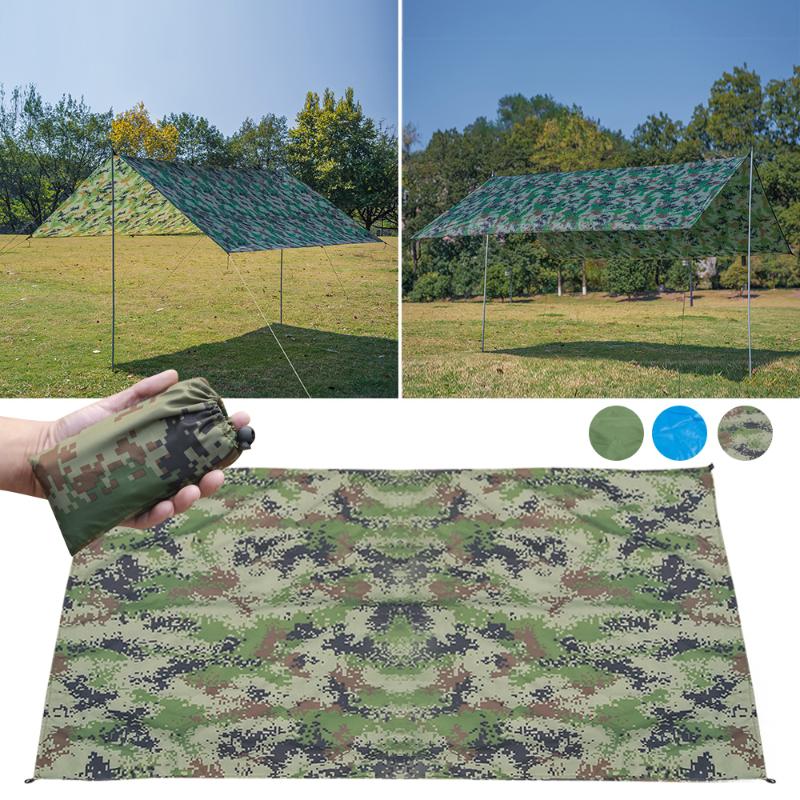 

Outdoor Ultralight Tarp Camping Survival Sun Shelter Multifunctional Waterproof Beach Awning Beach Tent Mat Rain Shelter