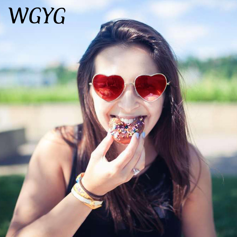 

2020 Retro Cat Eye Heart Sunglasses Women Metal Frame Mirror UV400 Sun Glasses Female Brand Designer Vintage Lunette De Soleil F
