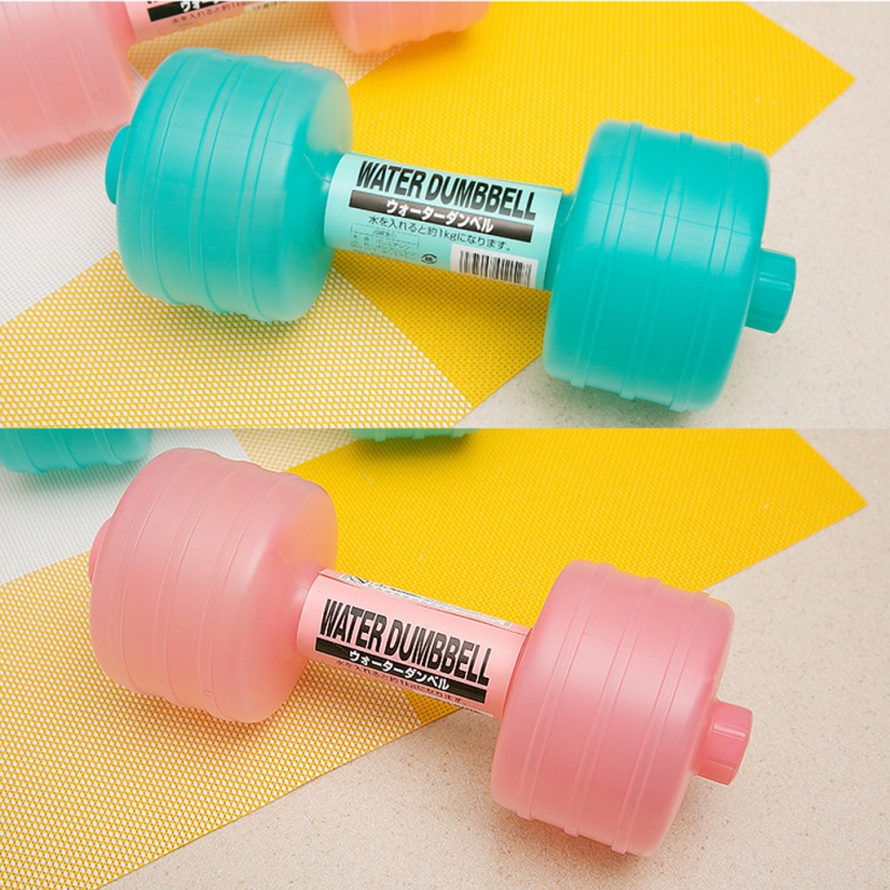 

2020 Dumbbell Plastic Bottle Body Building Fitness Portable Sports Water Bottles Leakproof Weightlifting Home Gym Equipment, Random color