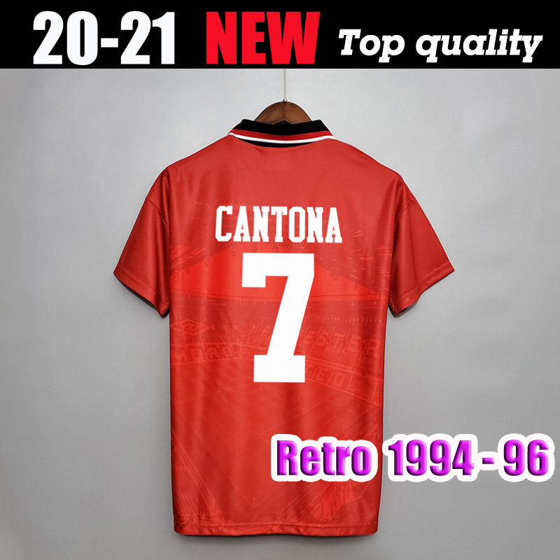 

RETRO MAN 1994 1995 1996 UNITED red black FOOTBALL SHIRT 94 95 96 Vintage soccer jersey classic Men UTd Cantona Hughes Giggs Ince