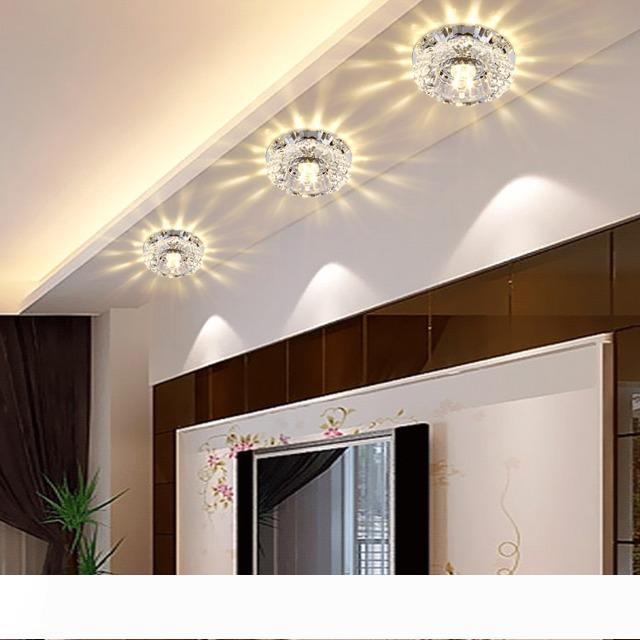 

Crystal Modern 3W 5W Aisle LED ceiling lamp living room crystal corridor spotlights aisle Ceiling lights LED Ceiling Lights chandelier light