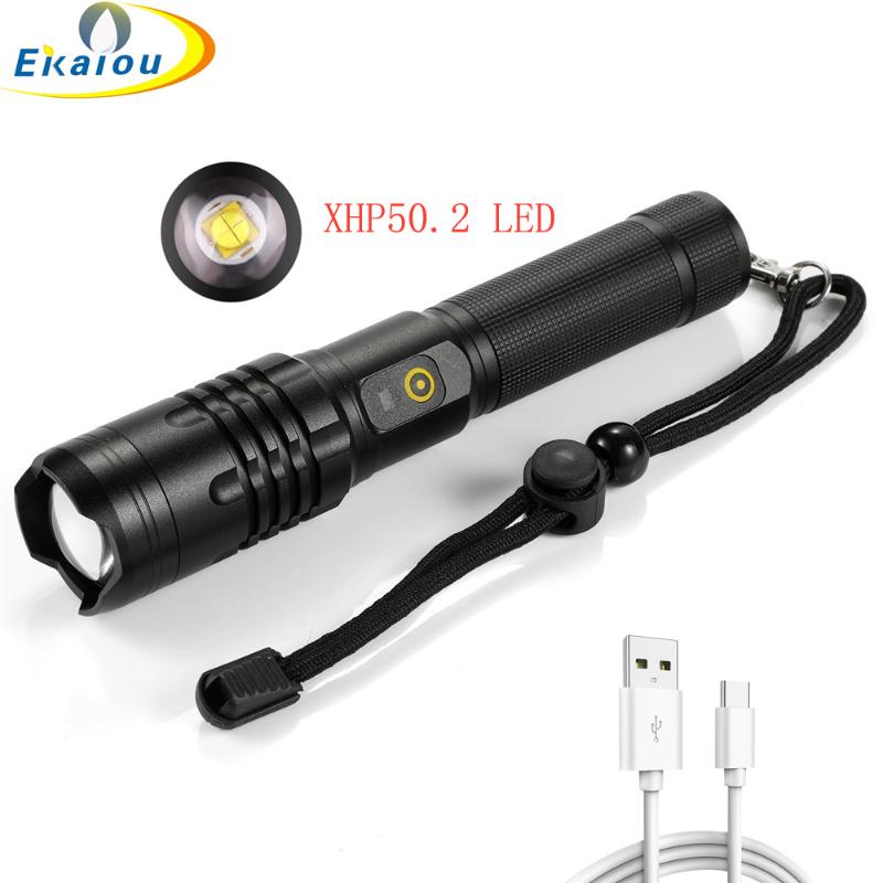 

new Super Bright XHP50.2 LED Zoom Tactical 3 Modes Waterproof Handheld Torch Lamp for Camping