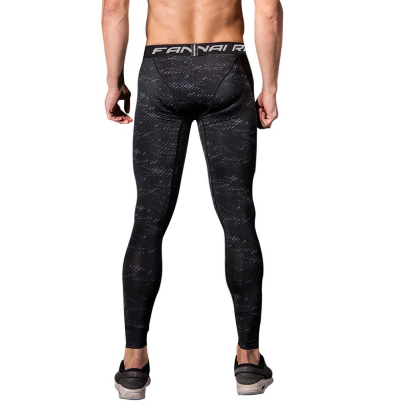 

2020 New Outdoor Compression Sweat-absorbent Men quick-drying perspiration Tight Black Trousers Slim Fit Running Fitness Pants, Show as picture