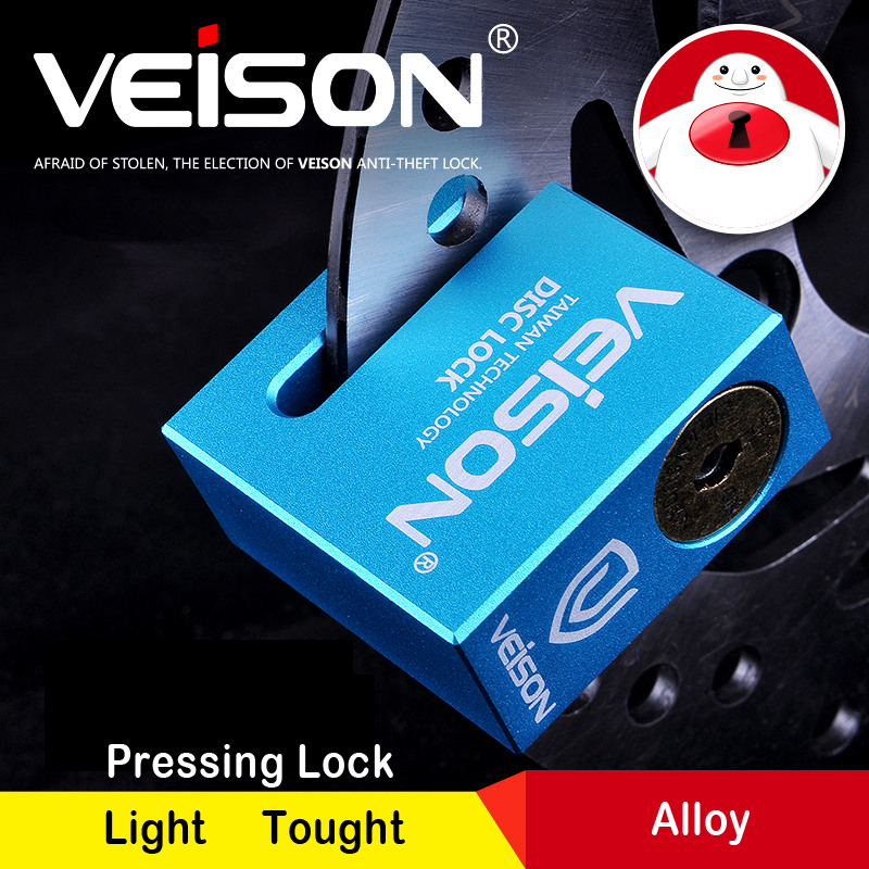 

VEISON Alloy Motorcycle Lock Bicycle Theft Pretection Brake Moto Lock Motorbike Waterproof Colorful Disc Locks