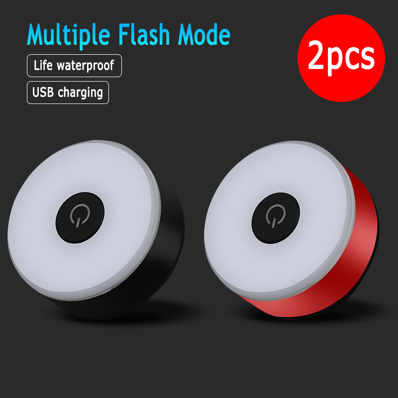 

2pcs Bicycle Rear Light USB Rechargeable IPX8 Waterproof Bike Light For MTB Helmet Pack Bag Tail Cycling Taillight