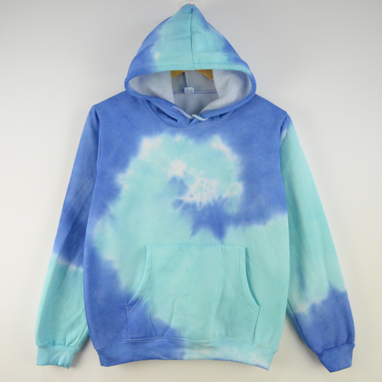 sky tie dye moletom com capuz