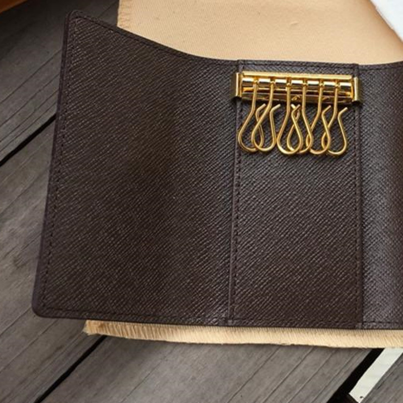 

mens keychain purse women wallet card holder purses leather fashion classic 6 key holder cover keychain men with bag card key ring WJHE, Red;blue