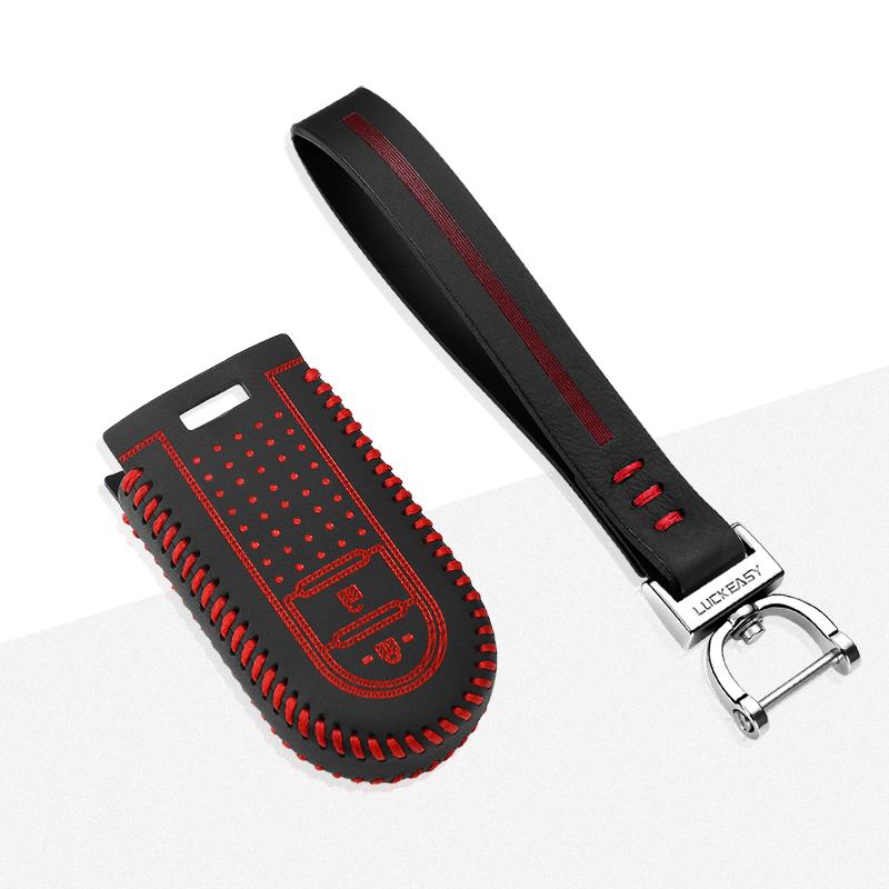 

leather key cover for toyota rush 2019 Car Key bag/case wallet holder key, Sky blue