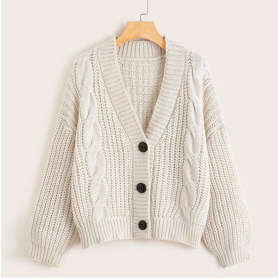 

Knit Sweater Women Autumn New Arrival Female Casual Long Sleeve Button Cardigan Knitted Sweaters Coat Femme Winter Warm Clothes, Blue