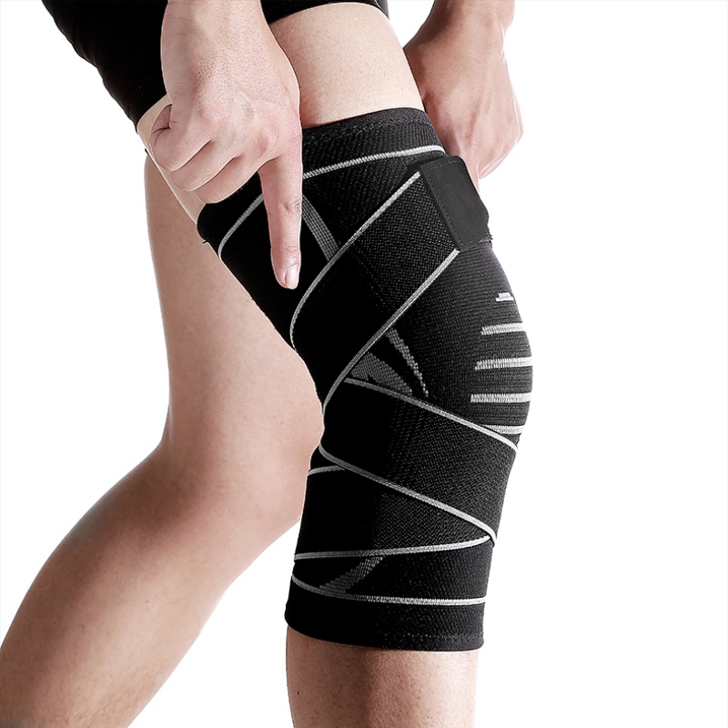 

Kneepad Elastic Bandage Pressurized Knee Pads Knee Support Protector Sports Brace Polyester Sports Fitness Kneepad Support, Hxl