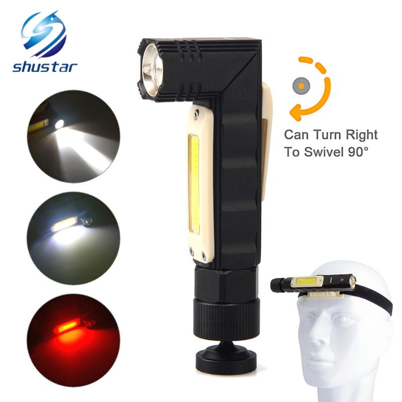 

Multi-function LED rotating COB work light USB Rechargeable LED Torch With strong magnet Suitable for multiple scenes