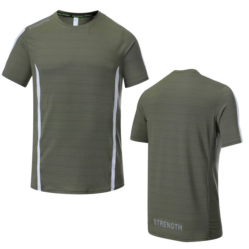 

Fashion Men's Running T-Shirts Quick Dry Compression Sport T-Shirts Fitness Gym Running Shirts Soccer Shirts Jersey Sportswear, Blue