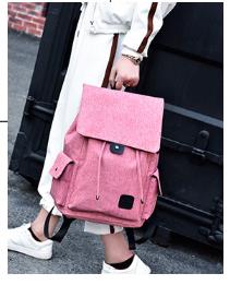 

Men's backpack leisure travel backpack fashion trend college students' Canvas women's with USB mobile phone charging, Black