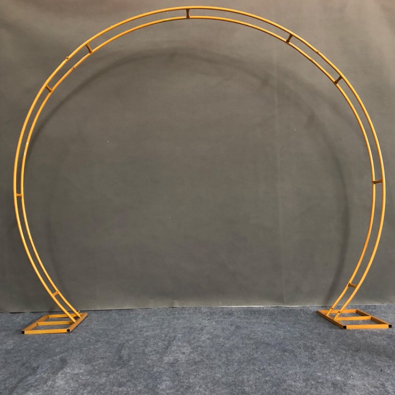 

Wedding Props Wrought Iron Arch Flower Stand T Stage Arrangement Decoration Round Metal Circle Arch Artificial Flower Stand
