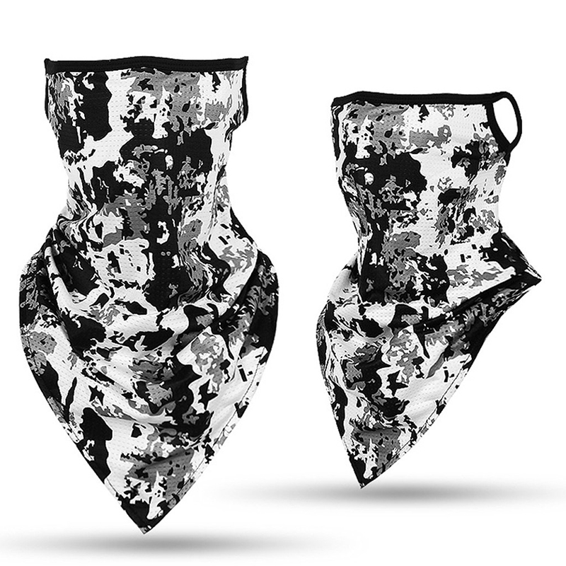 

Camouflage Cycling Face Bandana Outdoor Sports Unisex Headband Faceshield Mask Neck Warmer Triangle Ice Silk Cool Scarf X151D, Color 5