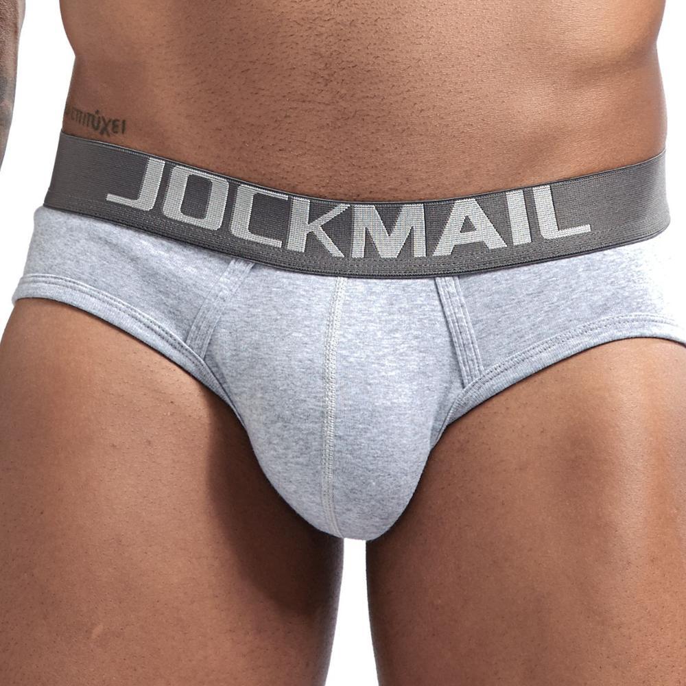 

JOCKMAIL Men Briefs Underwear Men's Sexy Breathable Underpants Cottonl Comfortable Mens Underwear Shorts Cueca Gay Male Panties, Navy blue