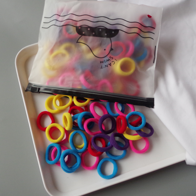 

100 Pcs Child Colorful Elastic Hair Band Girl Kid Scrunchy Small Ring Rubber Ponytail Holders Tie Gum Hair Accessories Wholesale