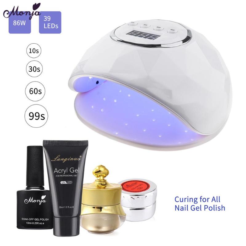 

86W UV LED Lamp Nail Art Dryer 39 Pcs LED Gel Polish Fast Curing Nail Lamp Smart Auto Sensor Timer Manicure Machine, Eu plug