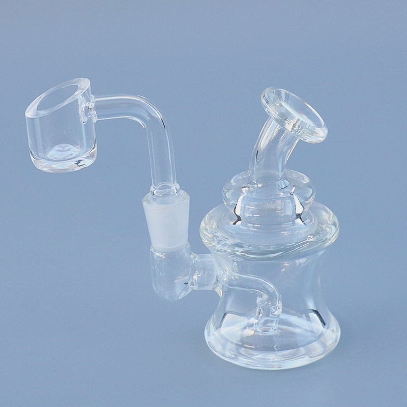 

4 Inch mini glass bong recycler oil rig 10mm joint heady glass oil rig glass oil burner pipe water bongs
