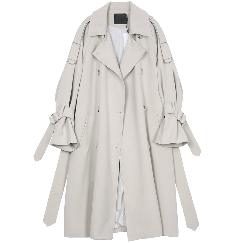 

Long trench coat for women raglan sleeve double breasted women clothes 2020 korean fashion loose plus size overcoat 7xl, Beige