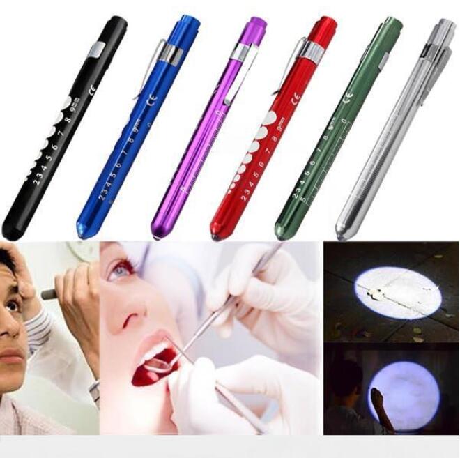 

7 Color Flashlights White Yellow Beam Torches LED Pen Light Flashlight Torch Doctor Nurse EMT Emergency portable eye doctor penlight